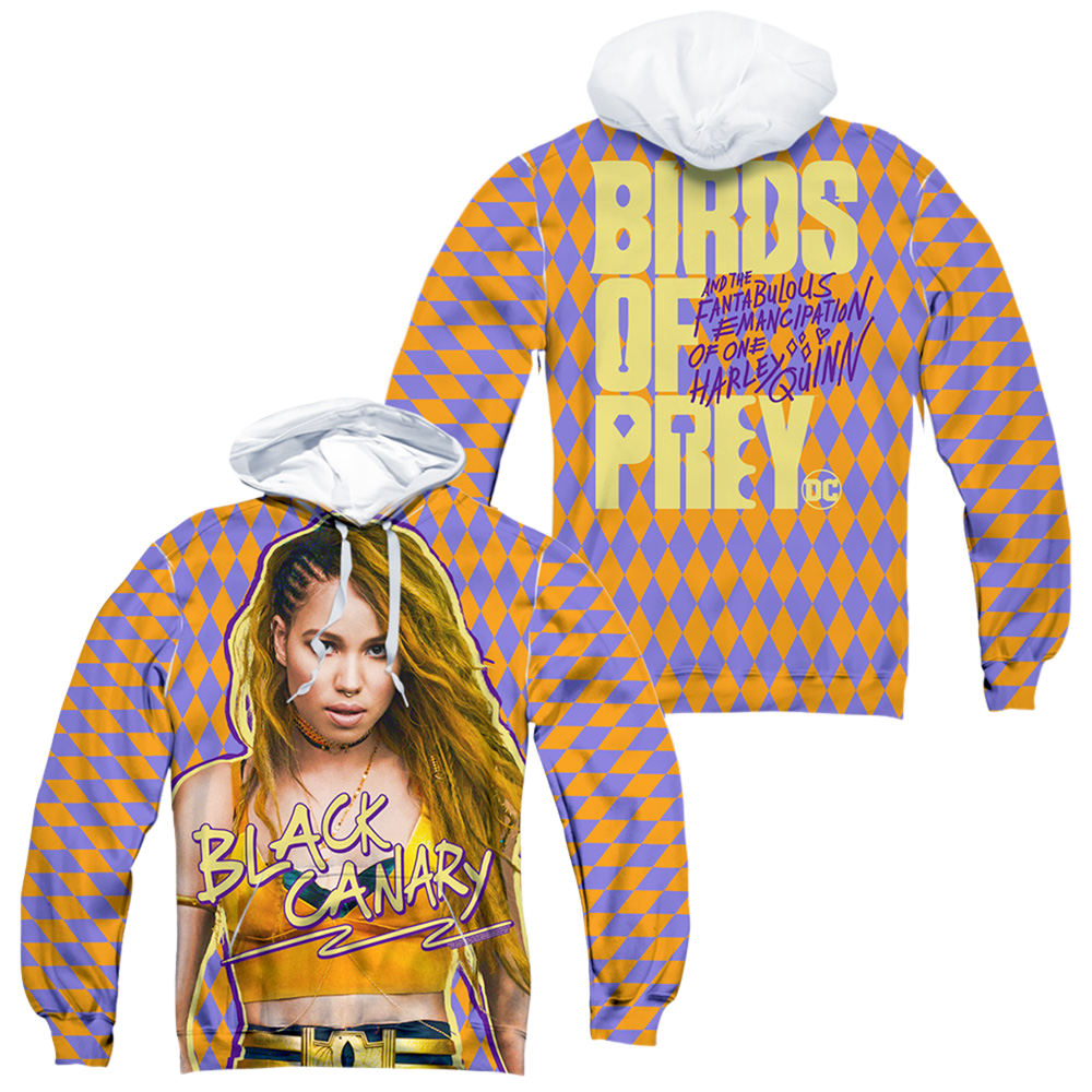 Birds of Prey Black Canary (Front/Back Print) - All-Over Print Pullover Hoodie