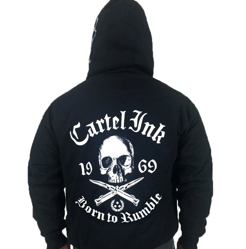 Born To Rumble Men's ZIPPERED Hoodie