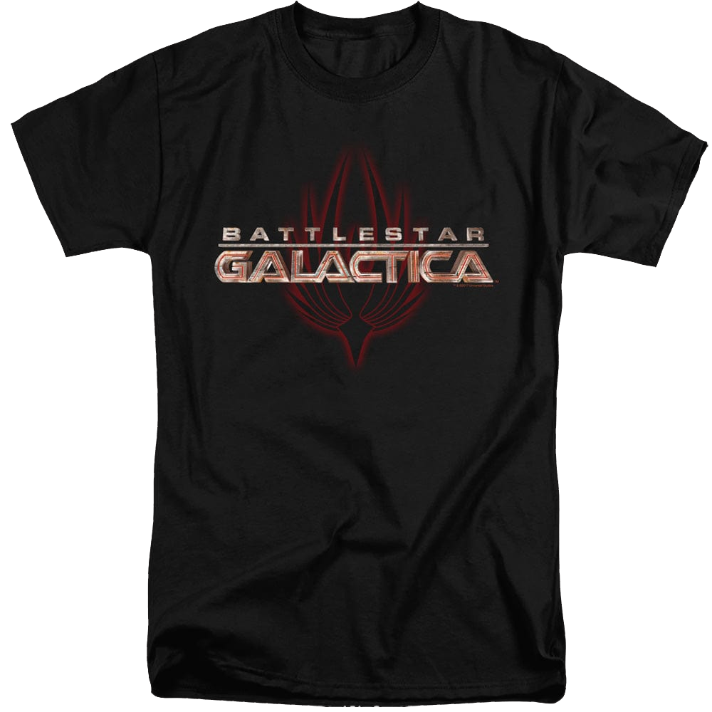 Battlestar Galactica (2004) Logo With Phoenix - Men's Tall Fit T-Shirt