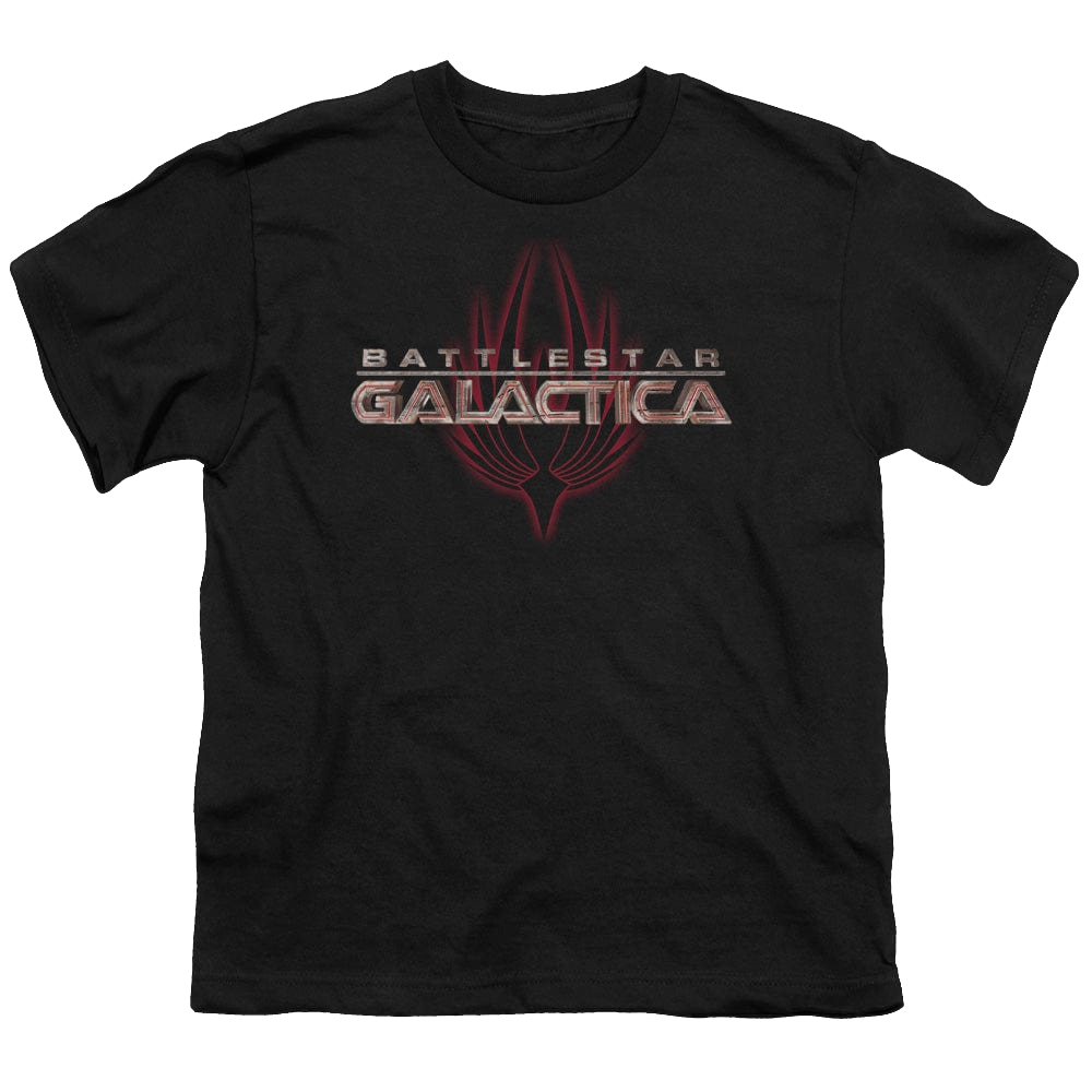 Battlestar Galactica (2004) Logo With Phoenix - Youth T-Shirt