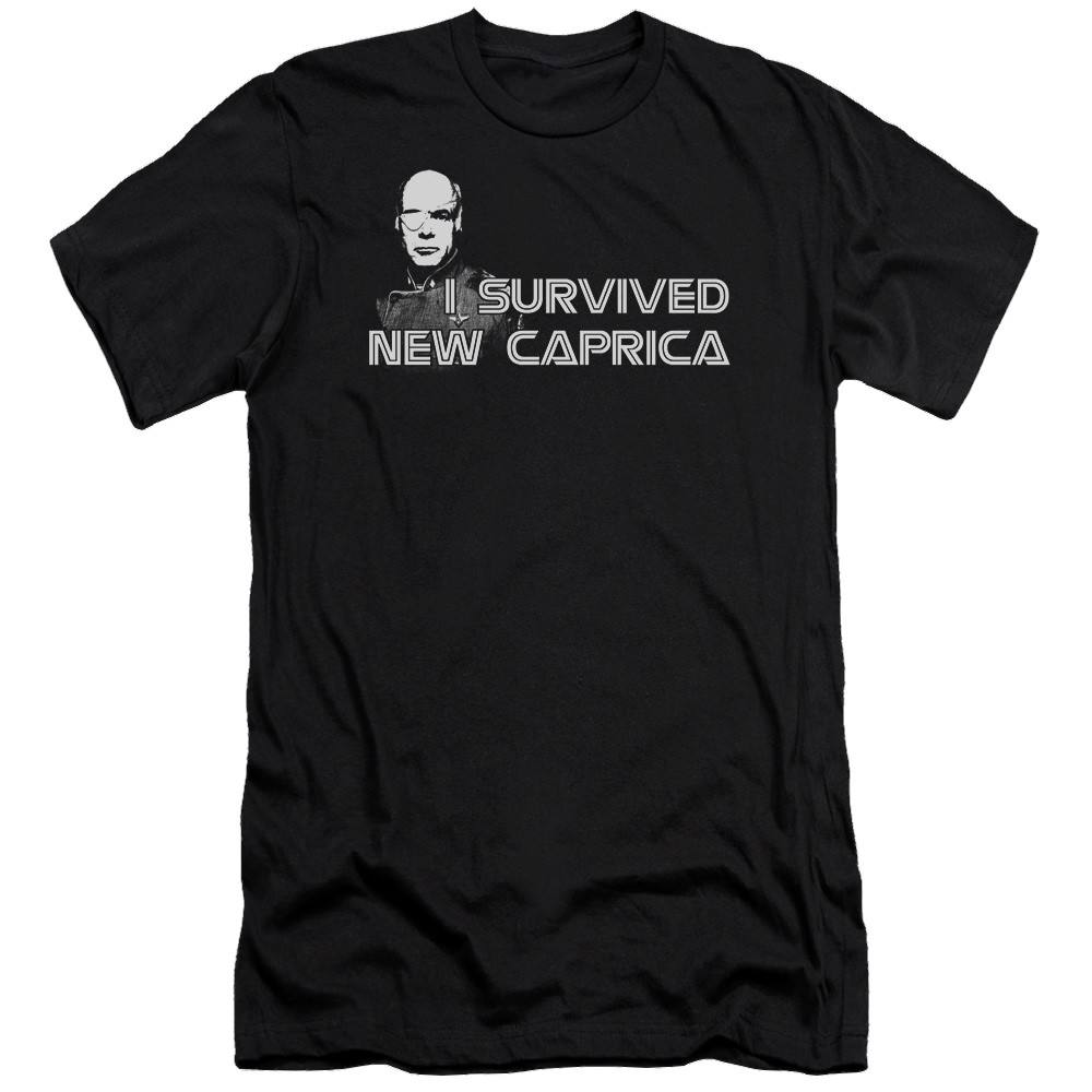 Battlestar Galactica I Survived New Caprica - Men's Premium Slim Fit T-Shirt