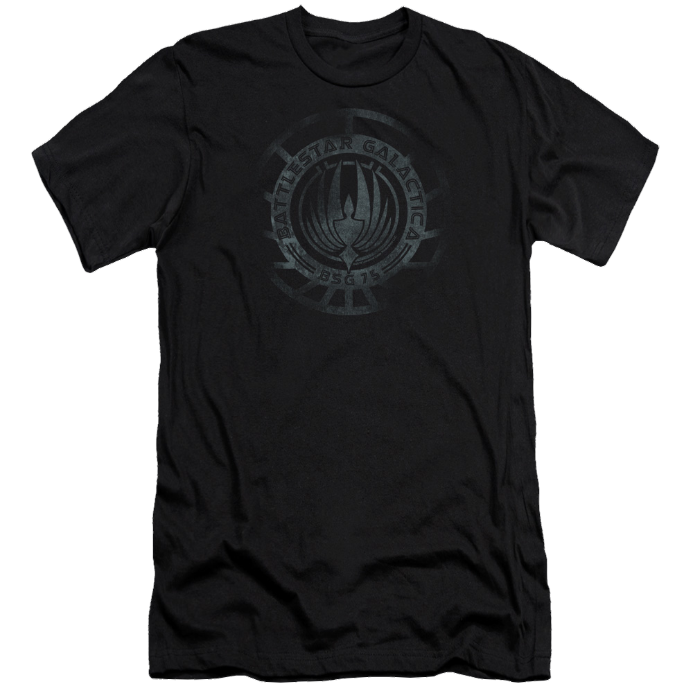 Battlestar Galactica Faded Emblem - Men's Premium Slim Fit T-Shirt