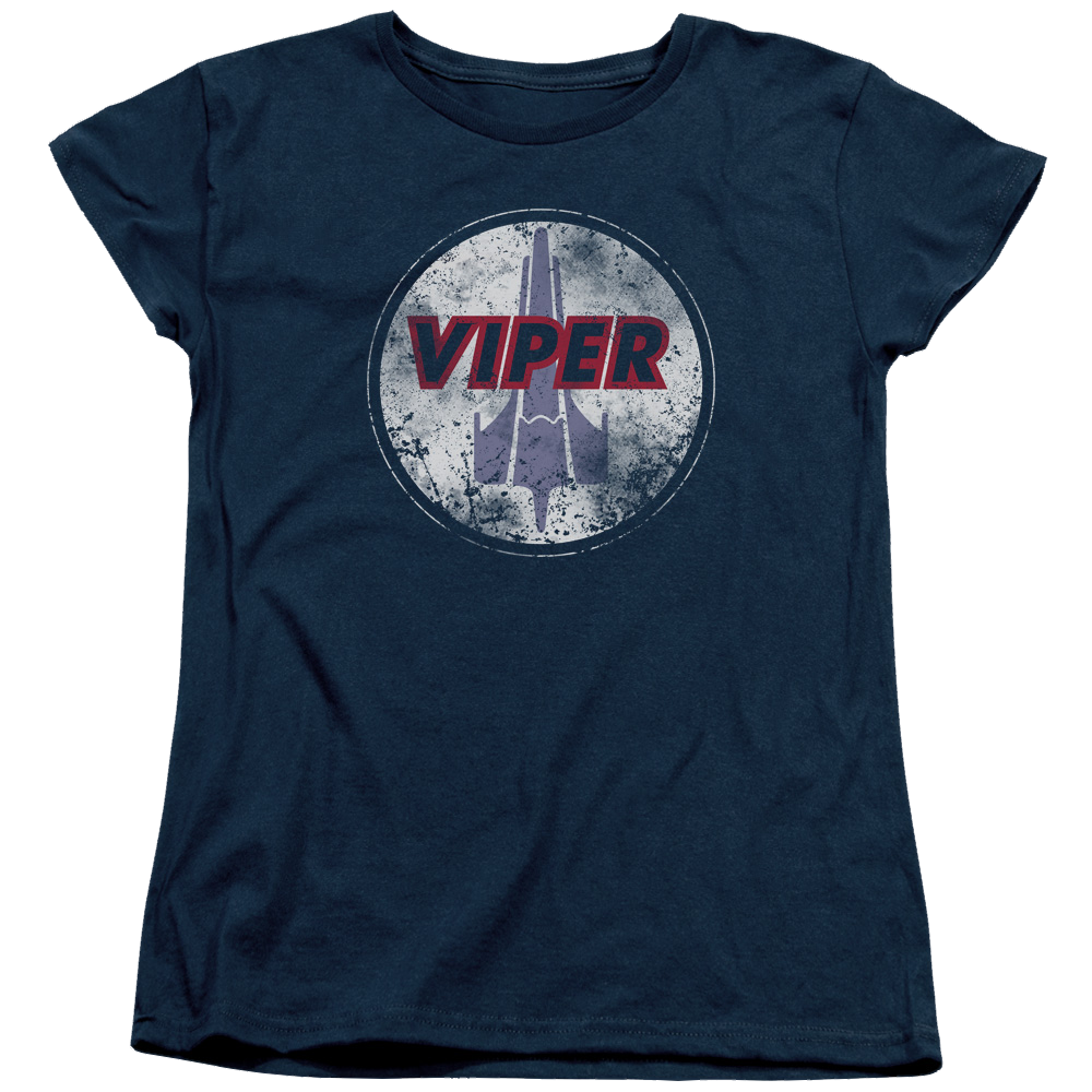 Battlestar Galactica War Torn Viper Logo - Women's T-Shirt