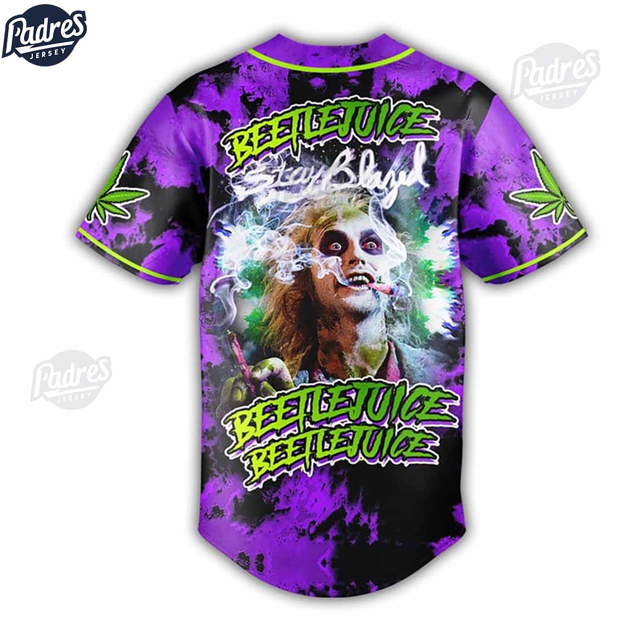 Beetlejuice High On Hellaweed Baseball Jersey - Padres Jersey Oasis: Elevate Your Baseball Style Game