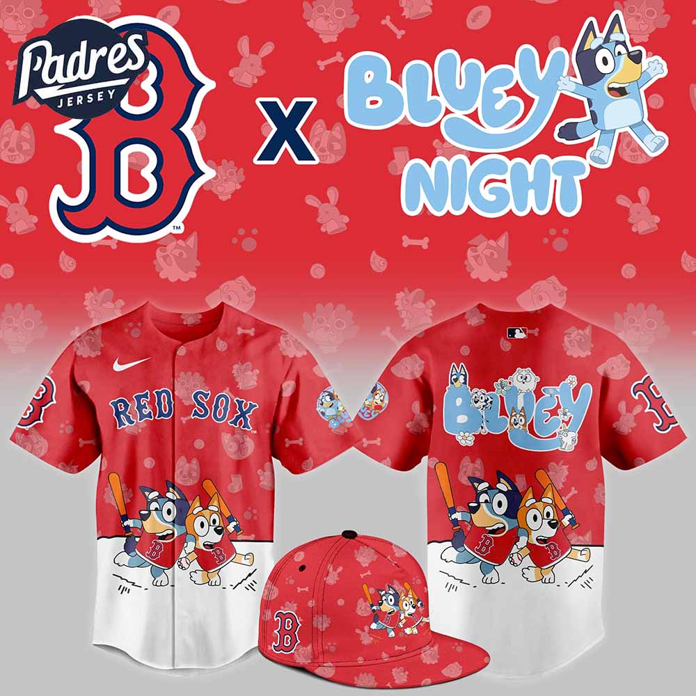Boston Red Sox x Bluey Night Baseball Jersey - Padres Jersey Oasis: Elevate Your Baseball Style Game