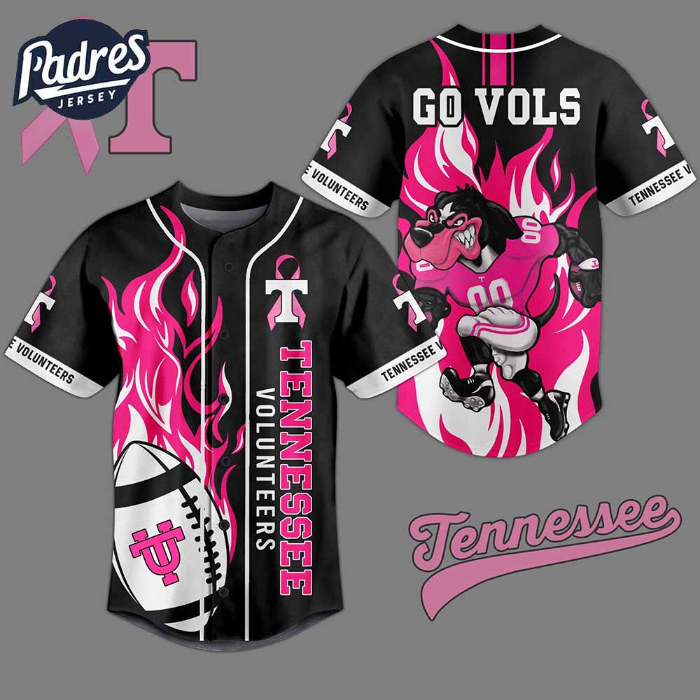 Breast Cancer Tennessee Volunteers Baseball Jersey - Padres Jersey Oasis: Elevate Your Baseball Style Game