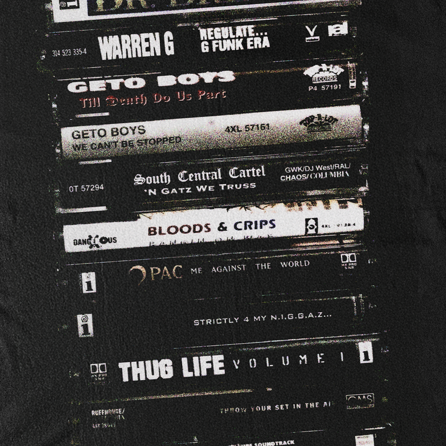 'CASSETTE CLASSICS' HEAVYWEIGHT BLACK T-SHIRT