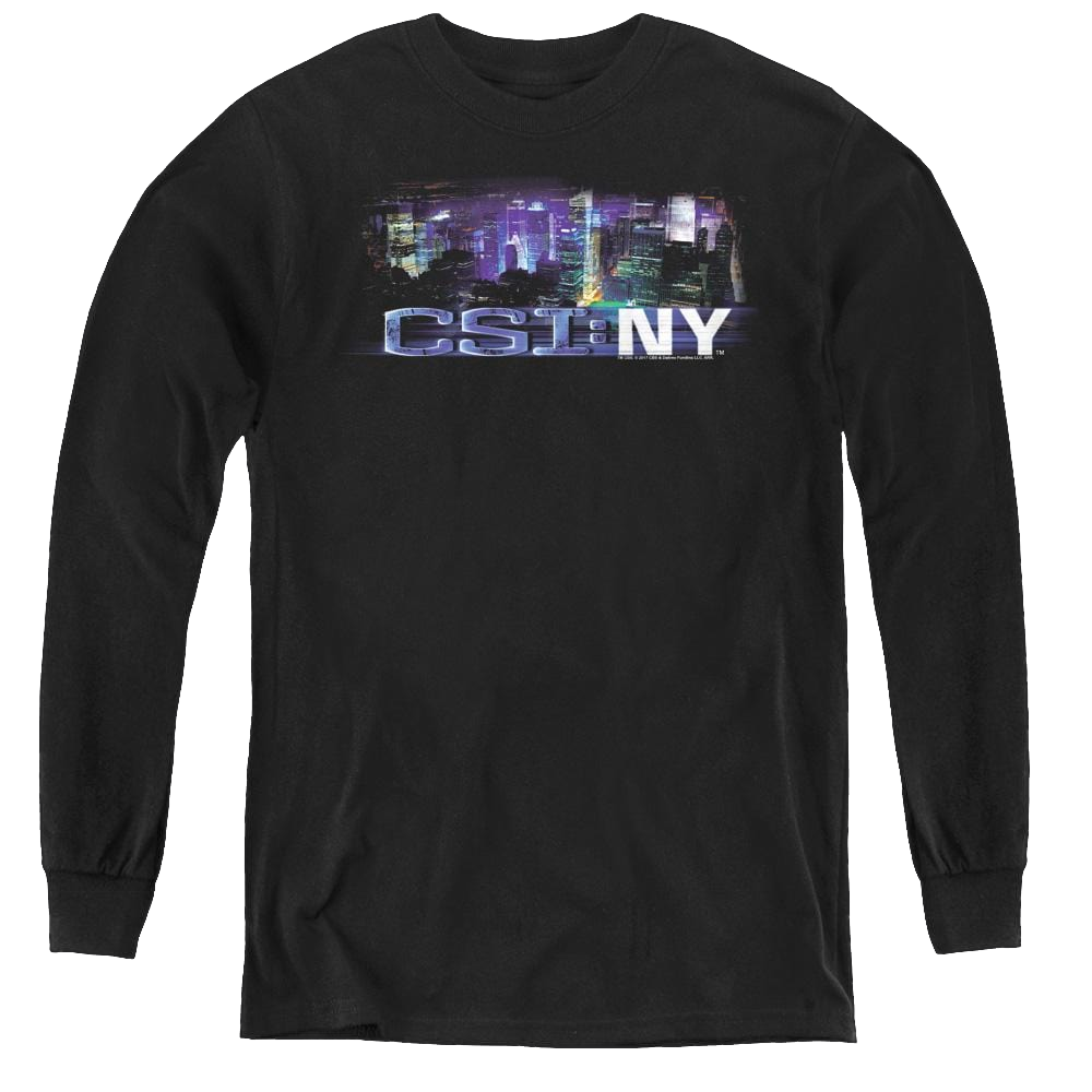 Csi New York Never Rests - Youth Long Sleeve T-Shirt