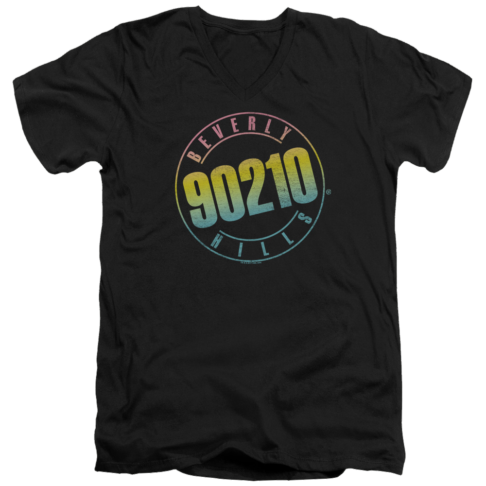 Beverly Hills 90210 Color Blend Logo - Men's V-Neck T-Shirt