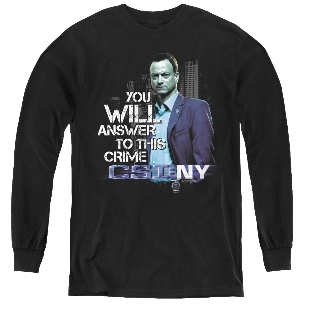 Csi New York You Will Answer - Youth Long Sleeve T-Shirt