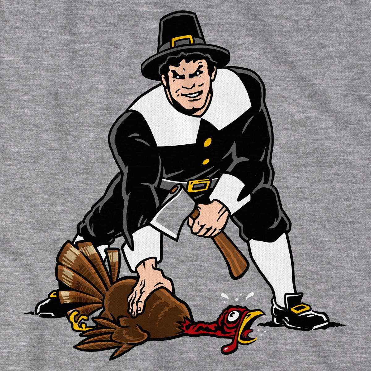 Three Point Stance Thanksgiving Pilgrim Hoodie
