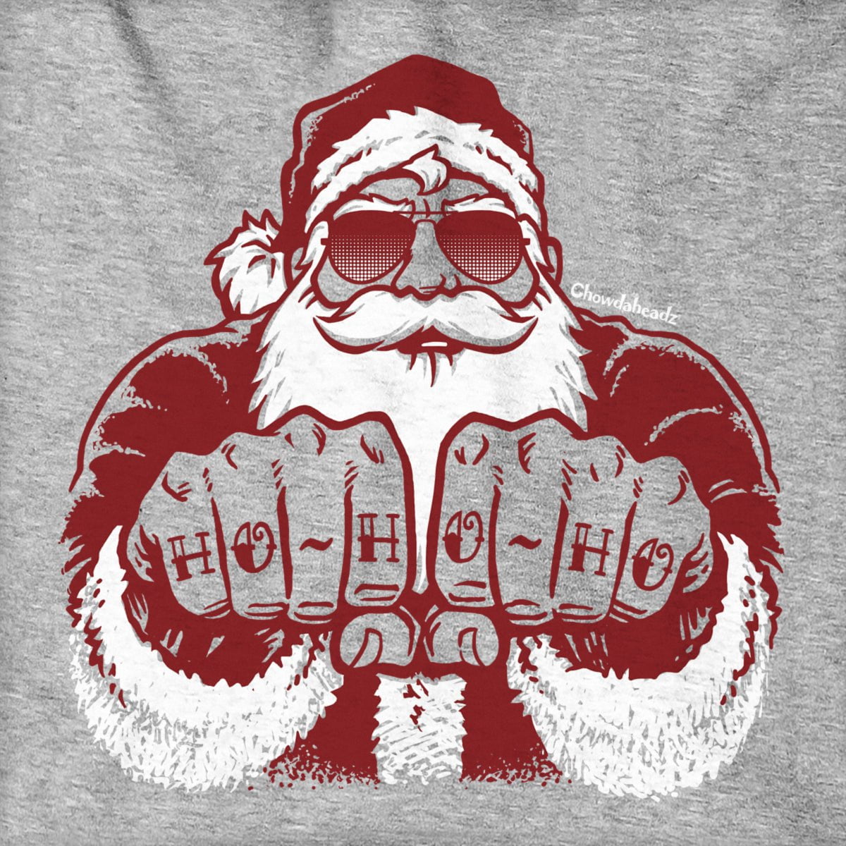 Knuckle Tattoos Santa Hoodie