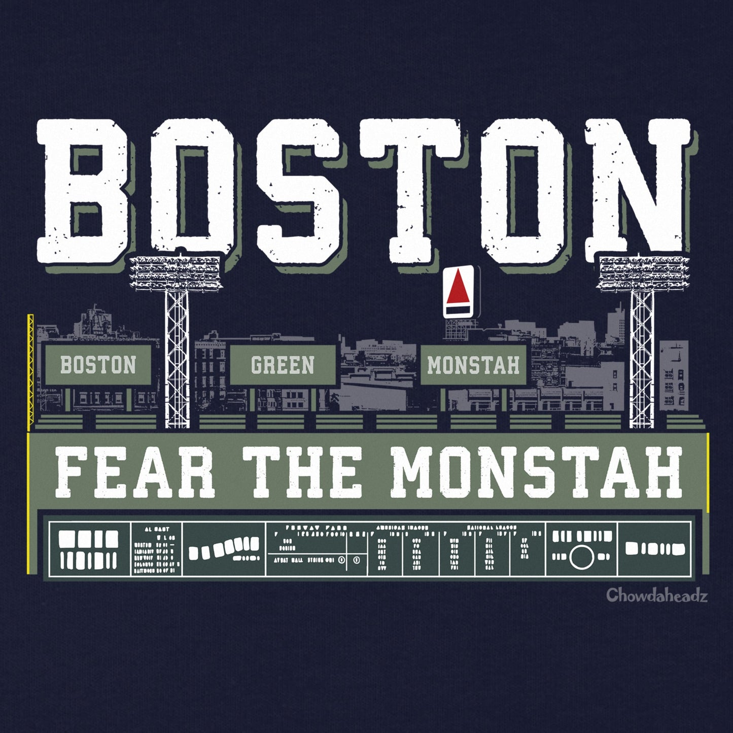 Boston Green Monstah Skyline Youth Hoodie