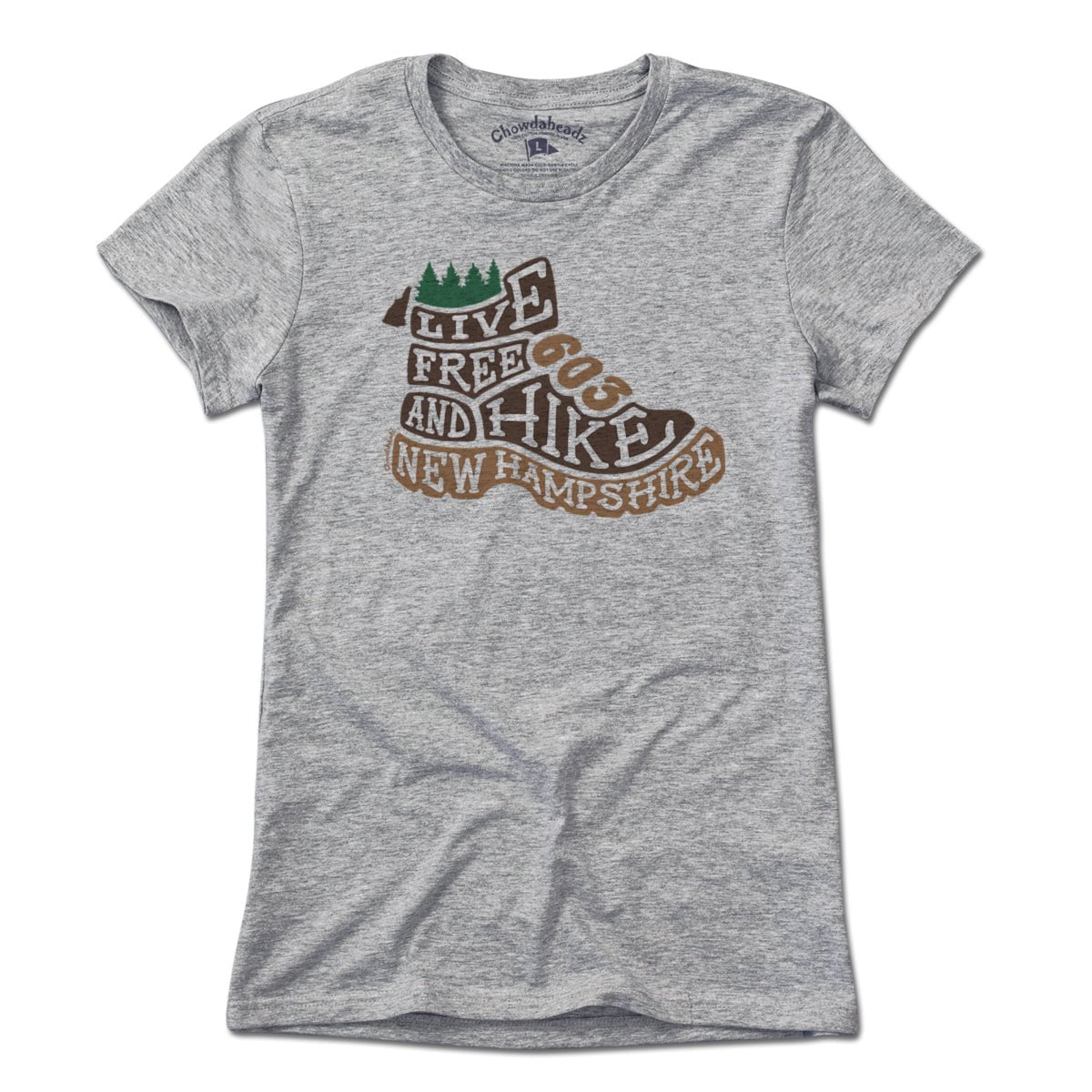 Live Free New Hampshire Hiking Boot T-Shirt