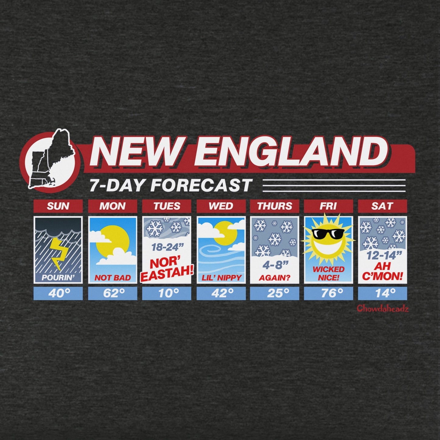 New England Weather Youth T-Shirts
