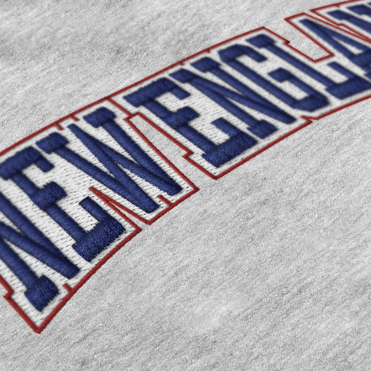 New England Arch Faux Embroidery Hoodie