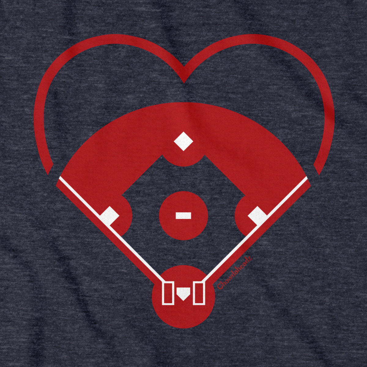 Baseball Diamond Heart Hoodie
