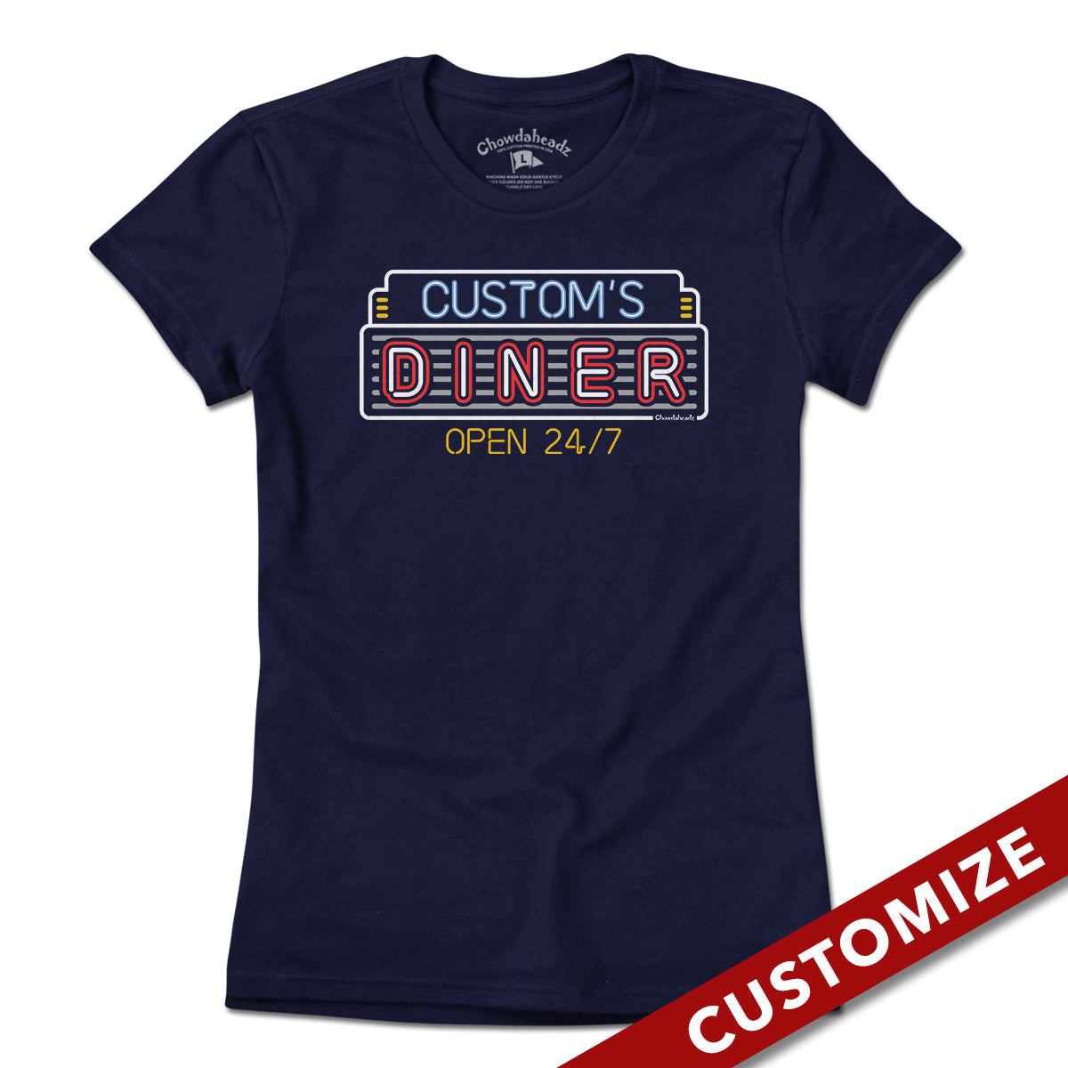 Custom Name's Diner T-Shirt