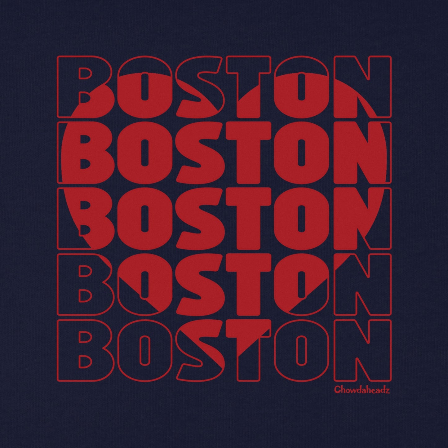 Stacked Boston Heart Youth Hoodie