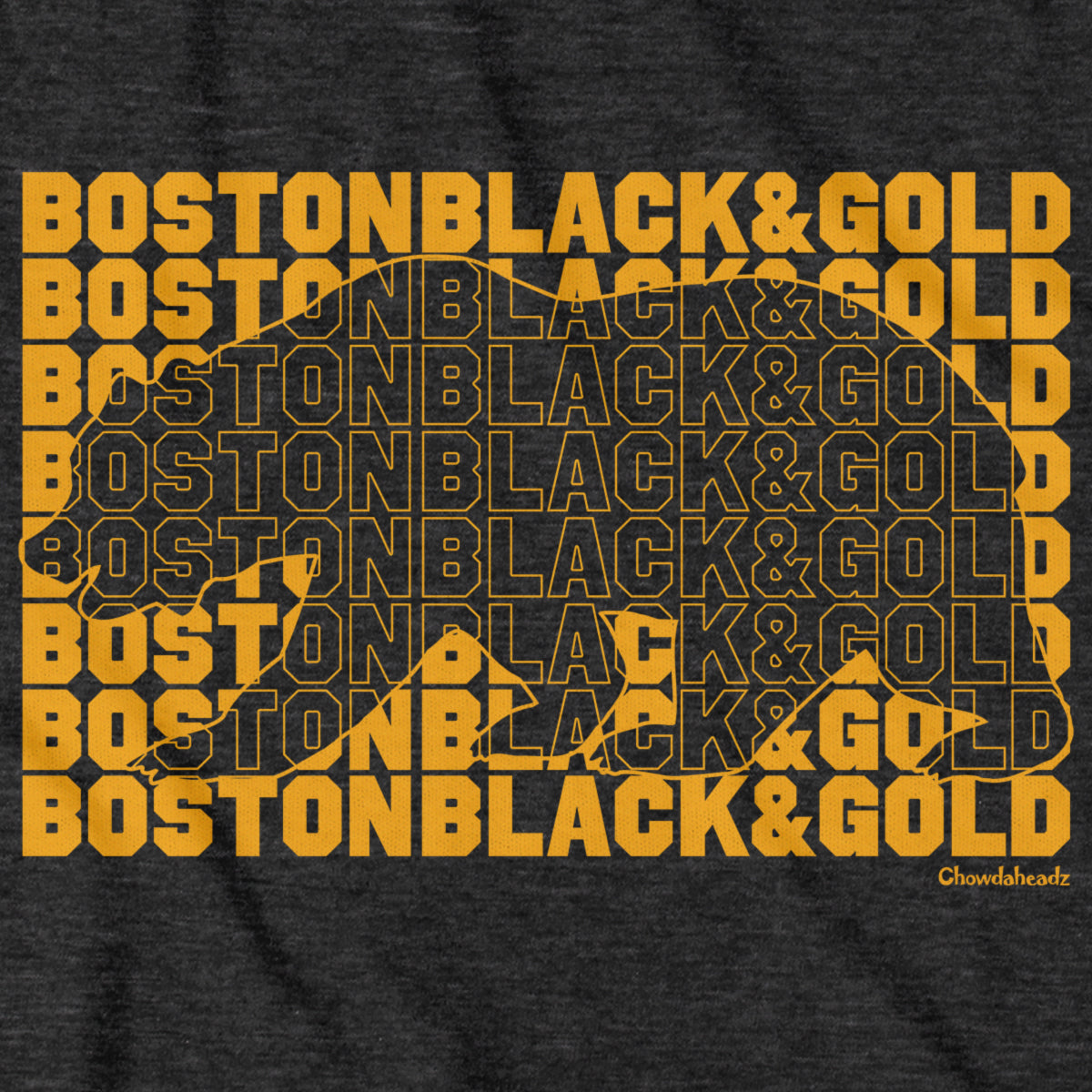Boston Black & Gold Bear Knockout Youth T-Shirt