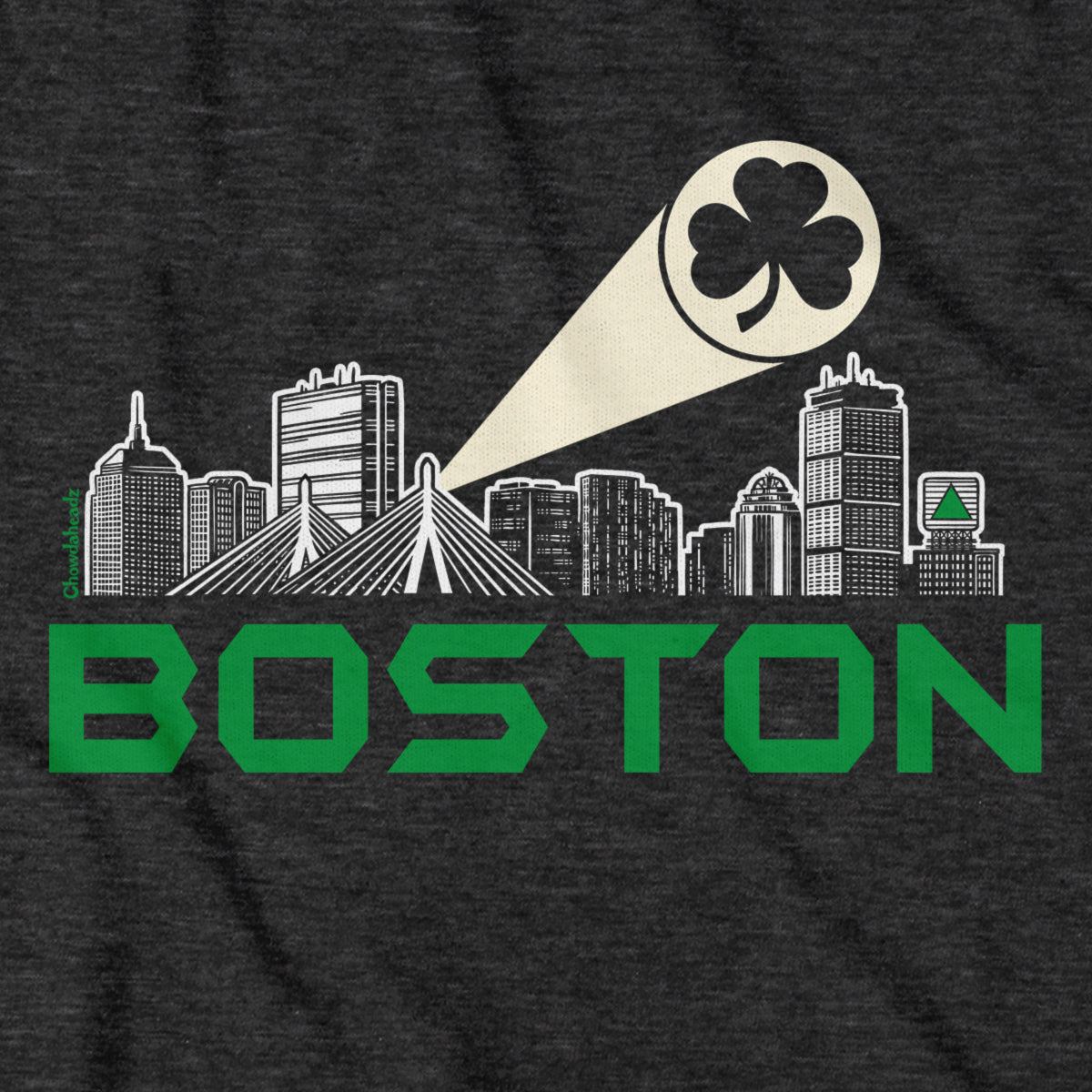 Boston Skyline Shamrock Signal Hoodie