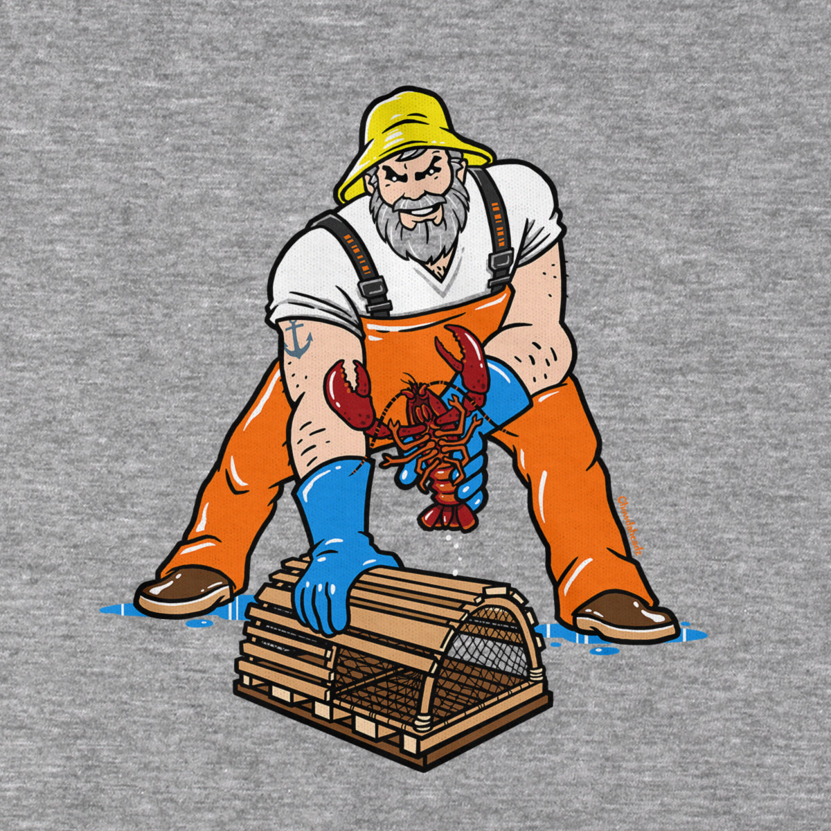 Three Point Stance Lobsterman Hoodie