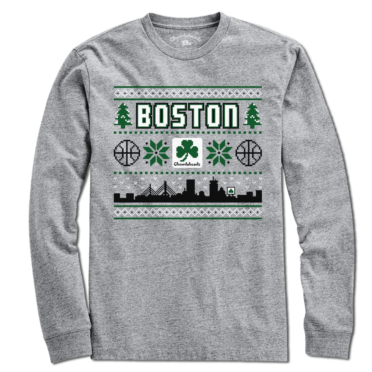 Boston Shamrock Ugly Sweater T-Shirt