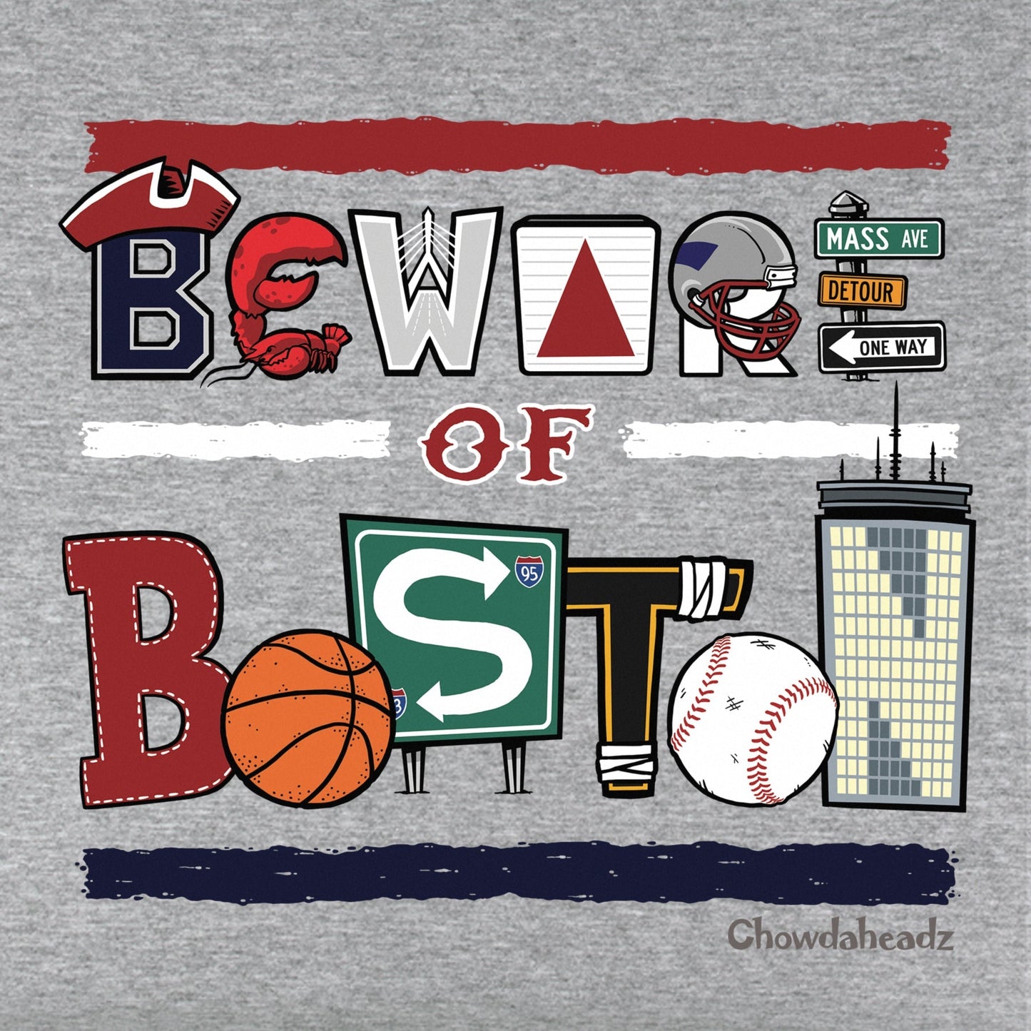 Beware of Boston Icons Youth T-Shirt