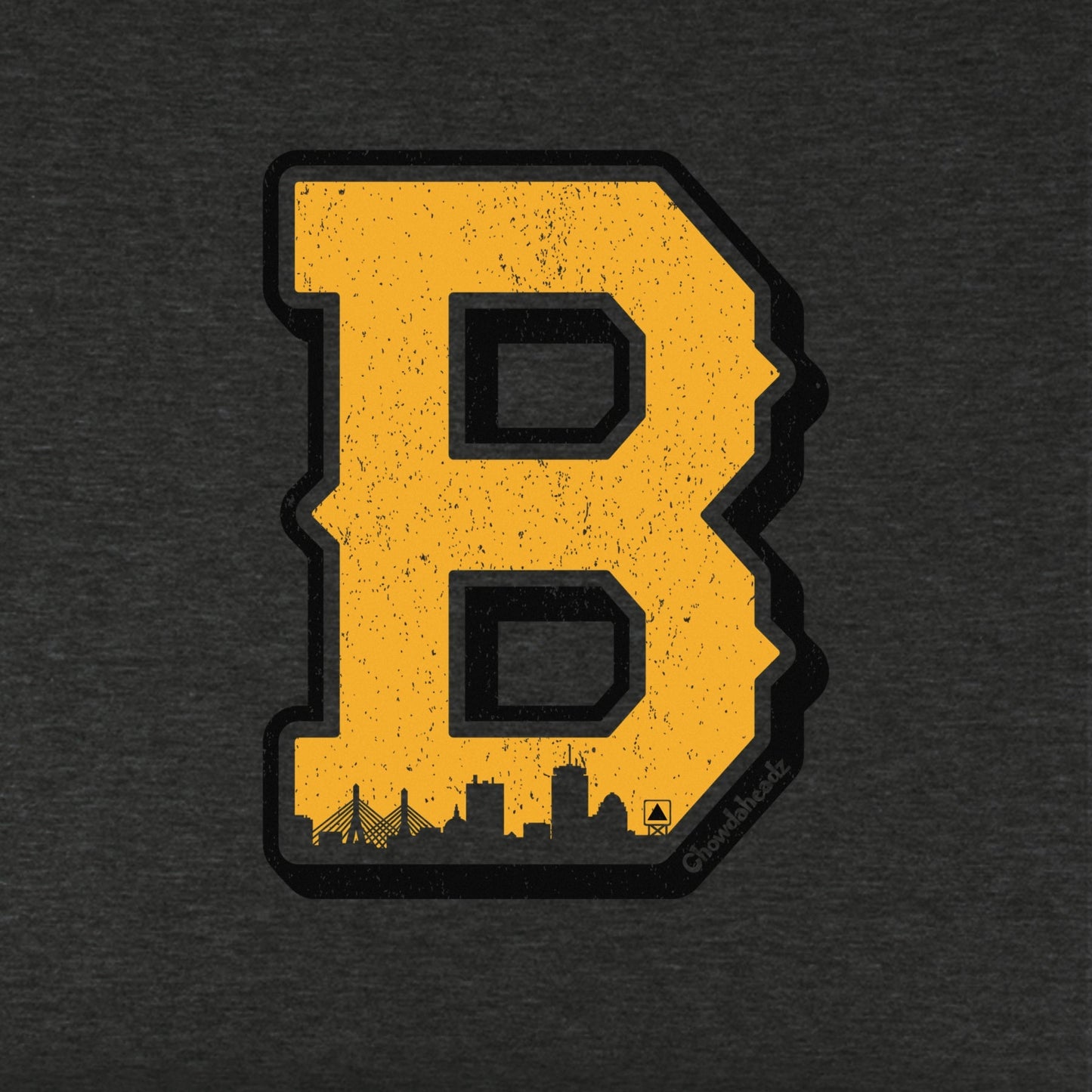 Black & Gold Big Block B Youth T-Shirt