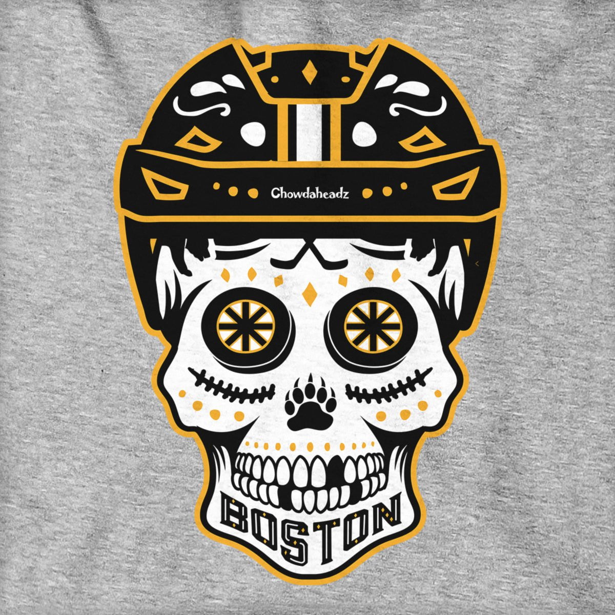 Boston Black And Gold Dead Head Hoodie