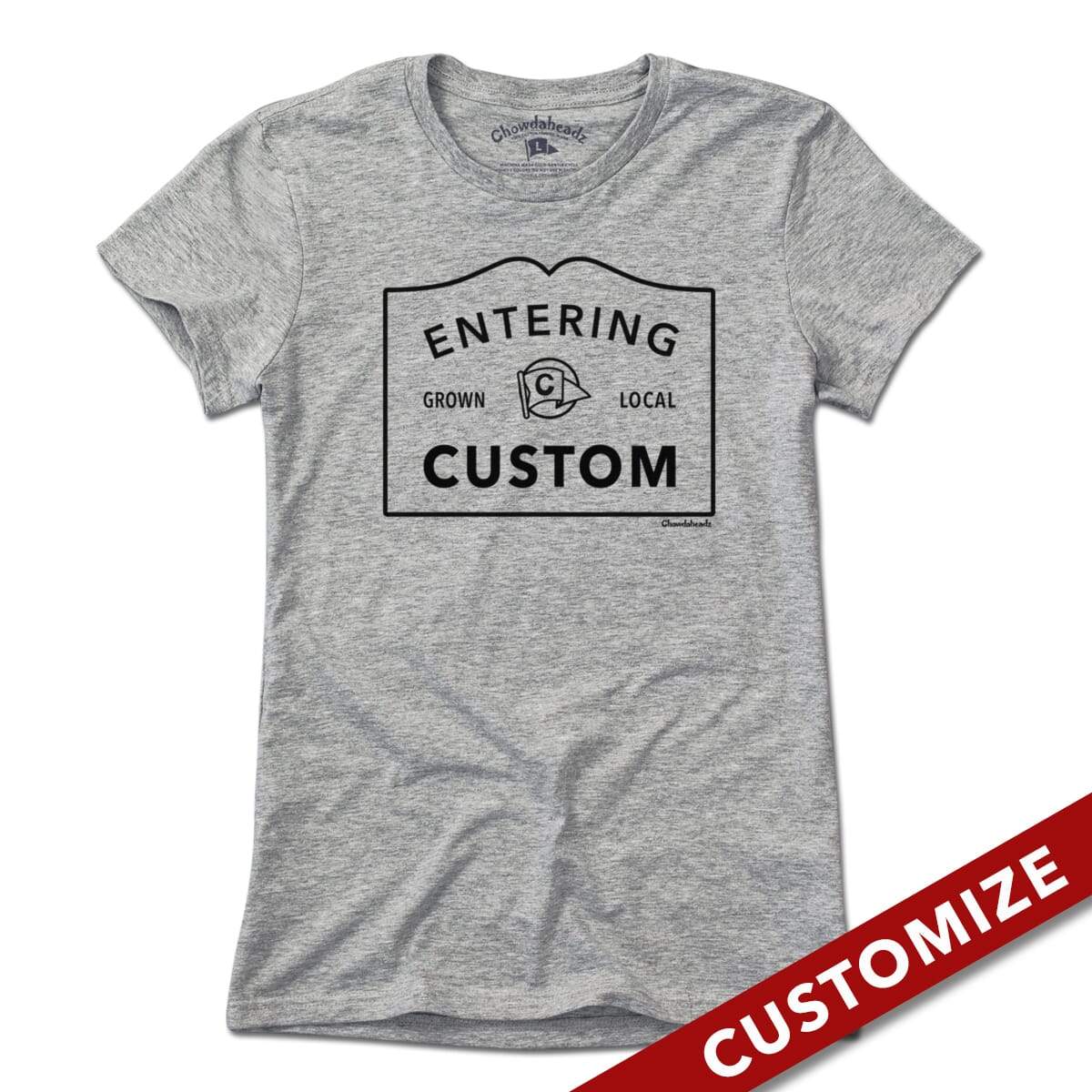 Entering "Custom" City or Town Sign T-Shirt