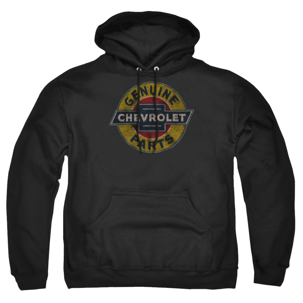 Chevrolet Genuine Chevy Parts Distressed Sign - Pullover Hoodie