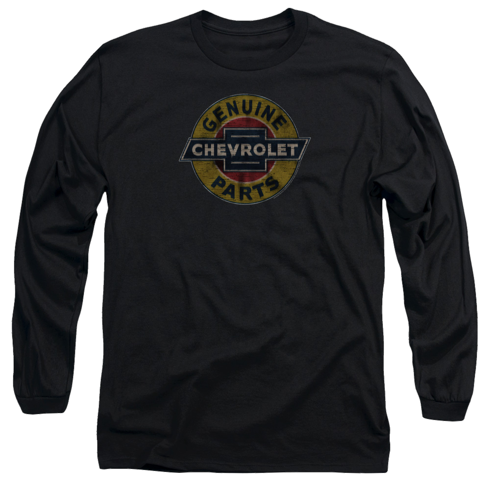Chevrolet Genuine Chevy Parts Distressed Sign - Men's Long Sleeve T-Shirt