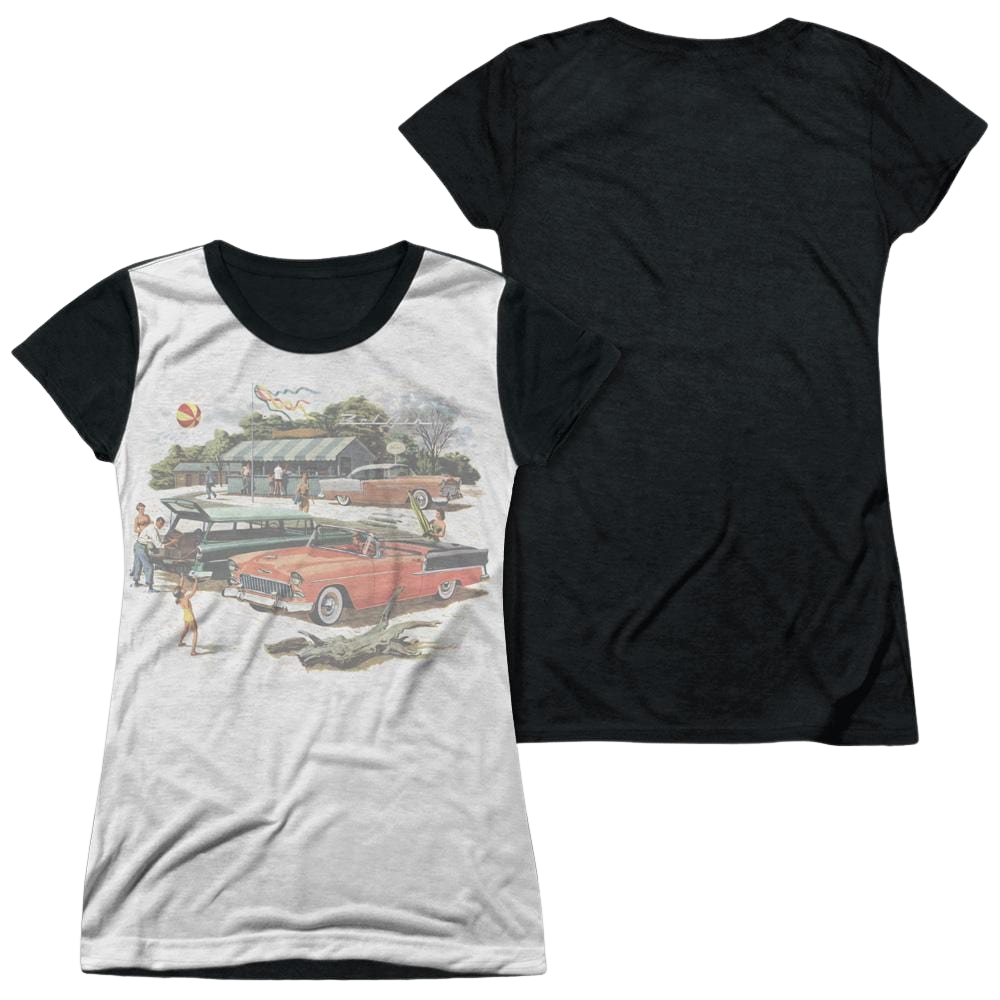 Chevrolet Washed Out - Juniors Black Back T-Shirt