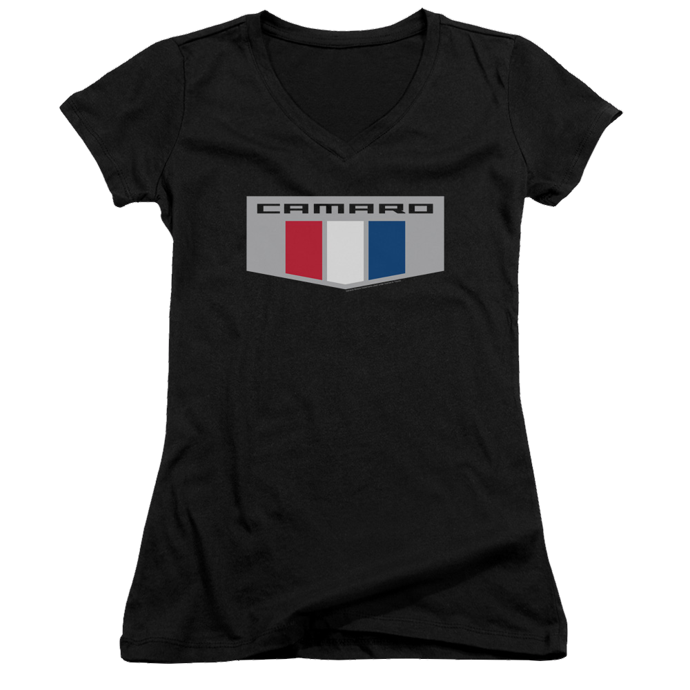 Chevrolet Chrome Emblem - Juniors V-Neck T-Shirt