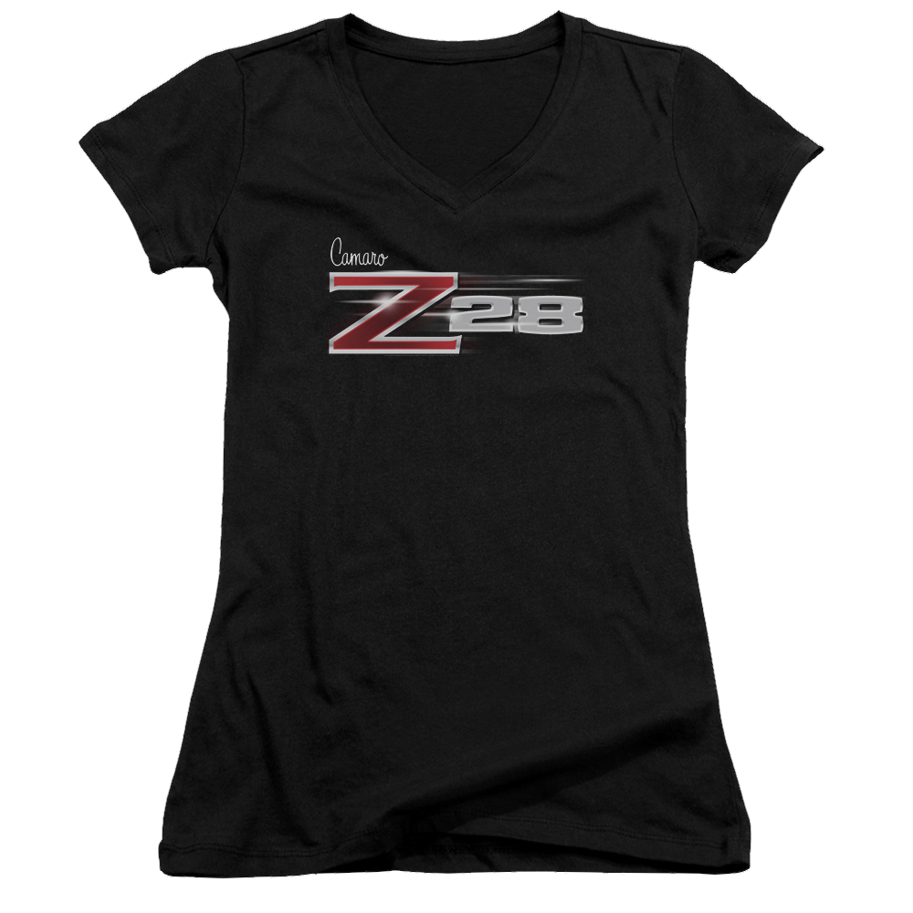 Chevrolet Z28 Logo - Juniors V-Neck T-Shirt