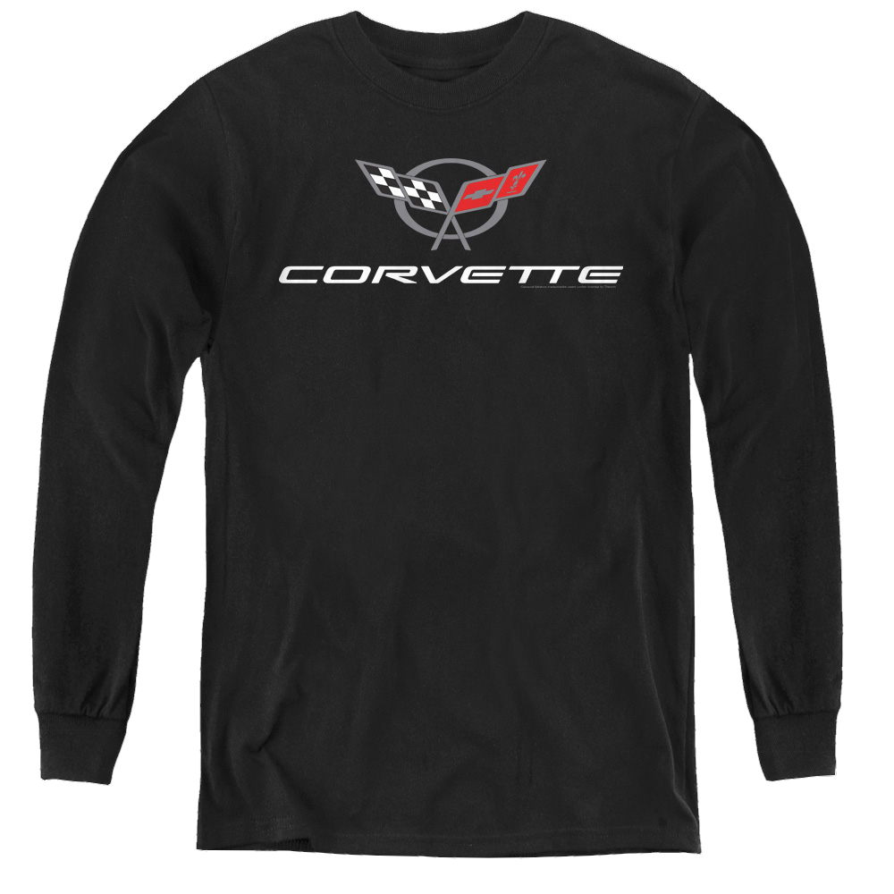 Chevrolet Corvette Modern Emblem - Youth Long Sleeve T-Shirt
