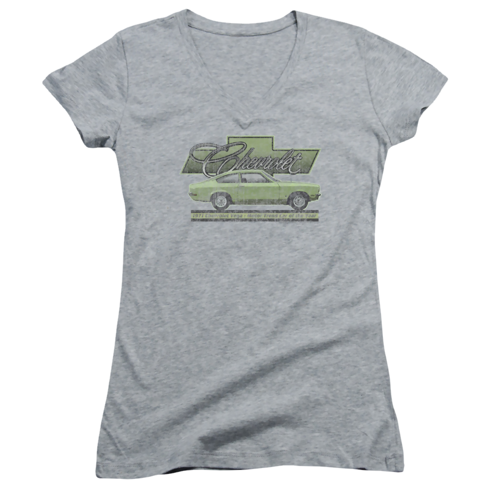 Chevrolet Vega Car Of The Year 71 - Juniors V-Neck T-Shirt