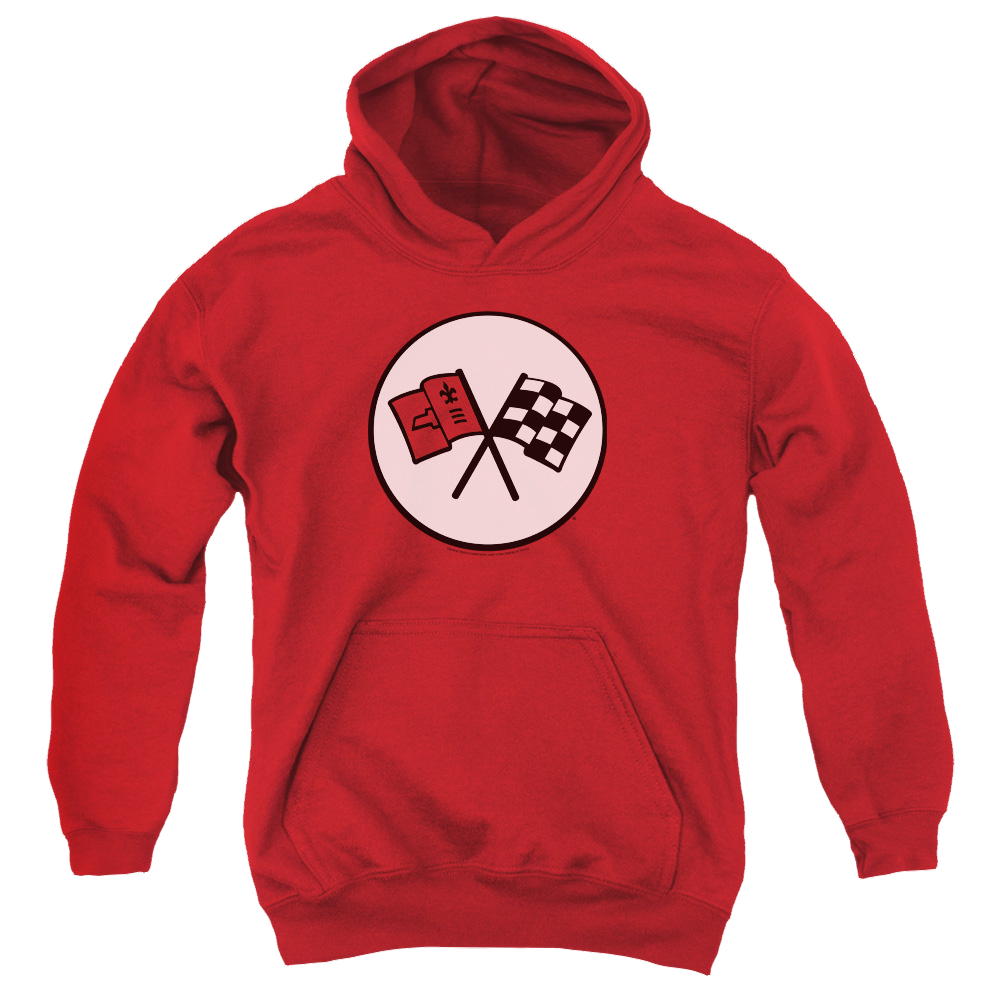 Chevrolet 2nd Gen Vette Logo - Youth Hoodie (Ages 8-12)