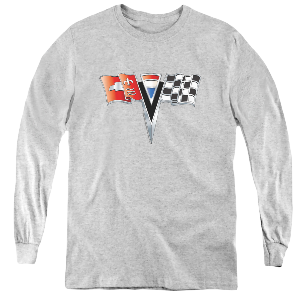 Chevrolet 2Nd Gen Vette Nose Emblem - Youth Long Sleeve T-Shirt