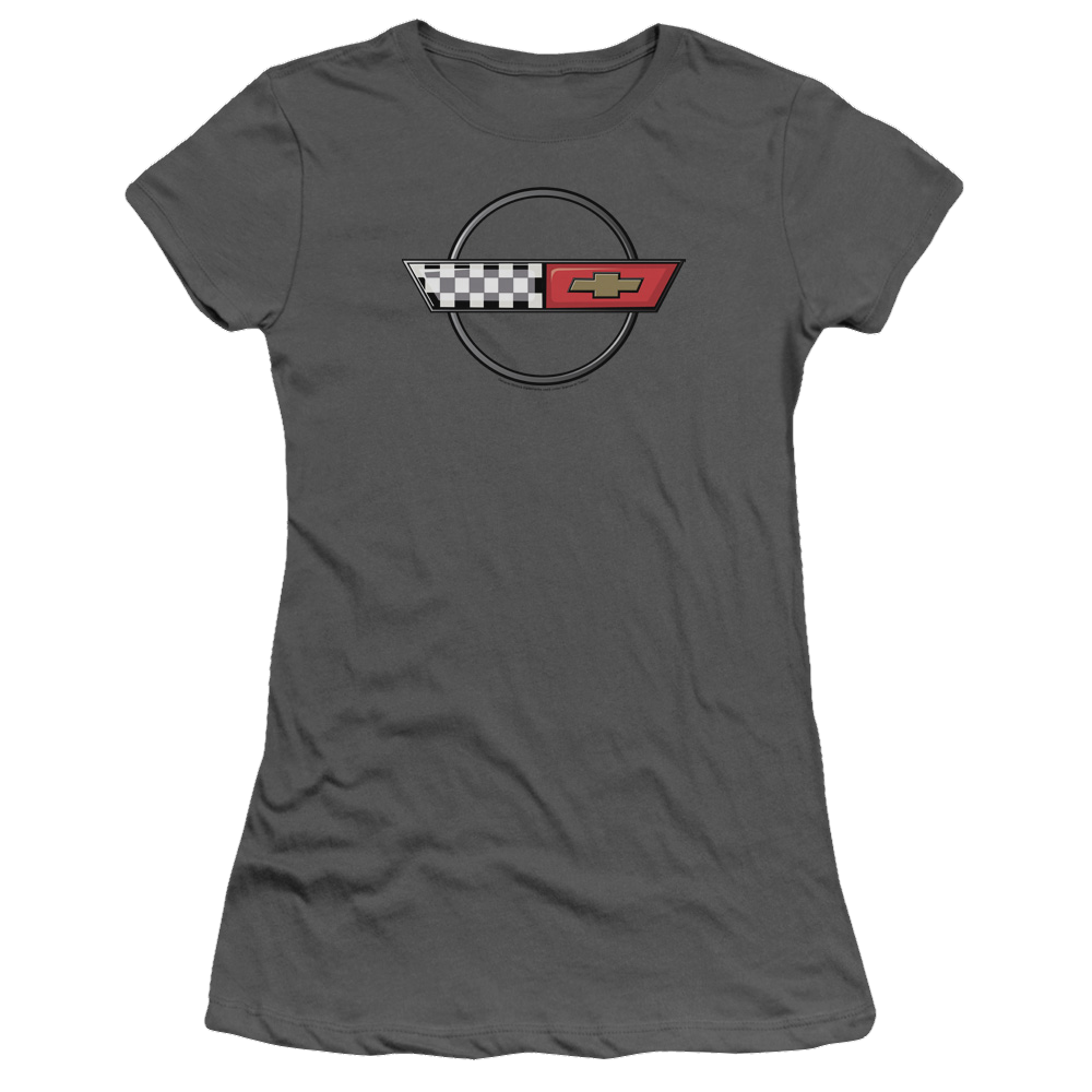 Chevrolet 4th Gen Vette Logo - Juniors T-Shirt