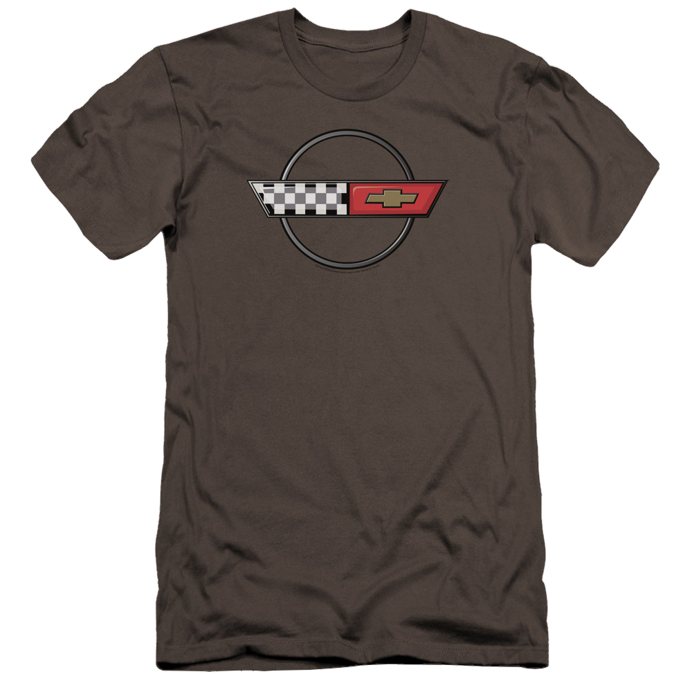 Chevrolet 4th Gen Vette Logo - Men's Premium Slim Fit T-Shirt