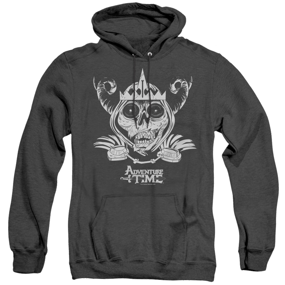 Adventure Time Skull Face - Heather Pullover Hoodie
