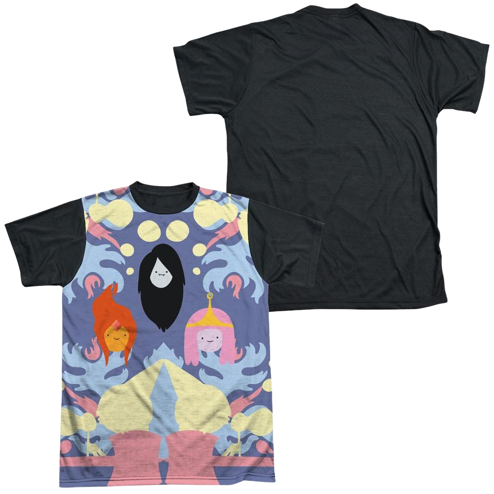 Adventure Time Pb, Fp & Marceline - Men's Black Back T-Shirt