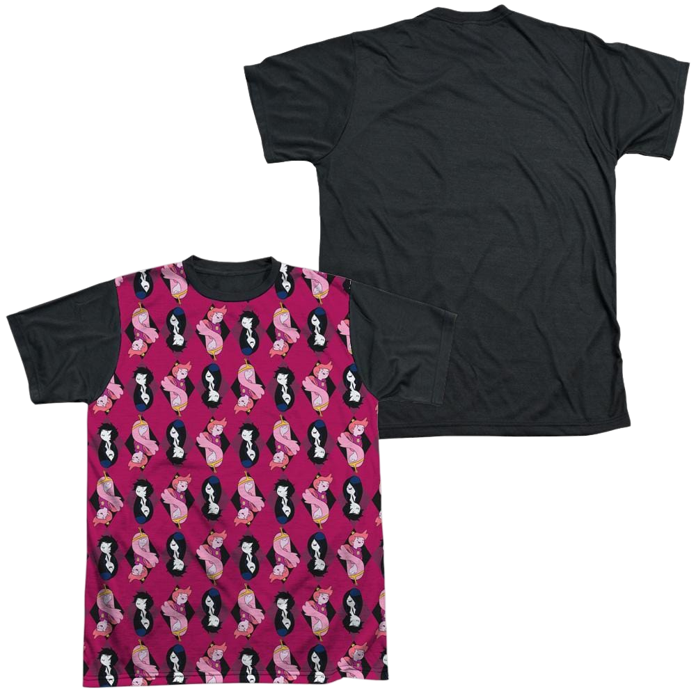 Adventure Time Allover Diamonds - Men's Black Back T-Shirt