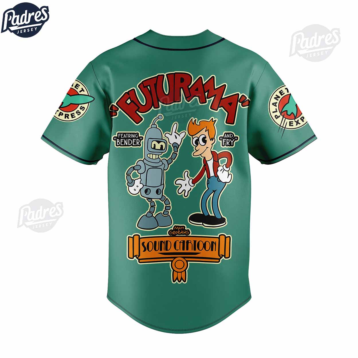 Cartoon Personalized Futurama Tv Series Baseball Jersey - Padres Jersey Oasis: Elevate Your Baseball Style Game