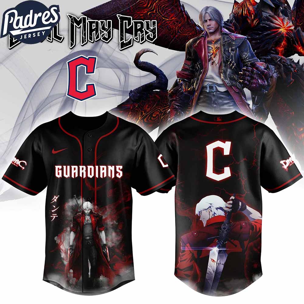 Cleveland Guardians MLB X Dante Devil May Cry Personalized Baseball Jersey - Padres Jersey Oasis: Elevate Your Baseball Style Game