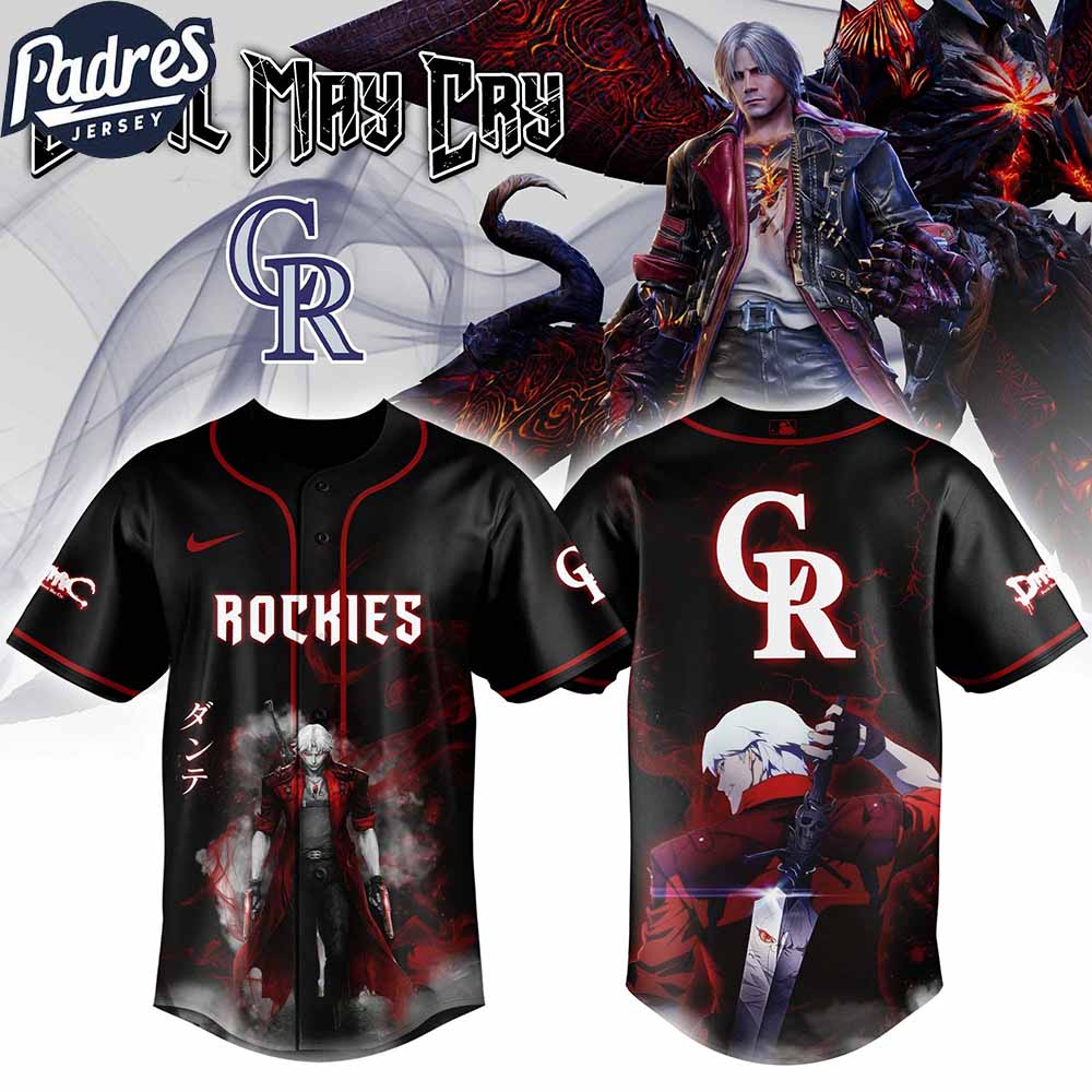 Colorado Rockies MLB X Dante Devil May Cry Personalized Baseball Jersey - Padres Jersey Oasis: Elevate Your Baseball Style Game