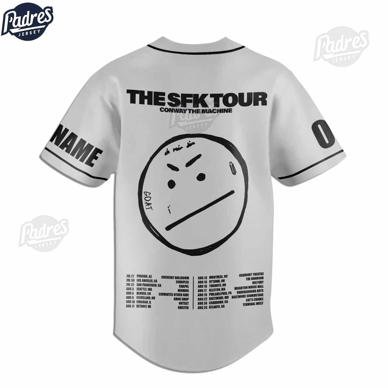 Conway The Machine Tour 2024 Custom Baseball Jersey Style - Padres Jersey Oasis: Elevate Your Baseball Style Game