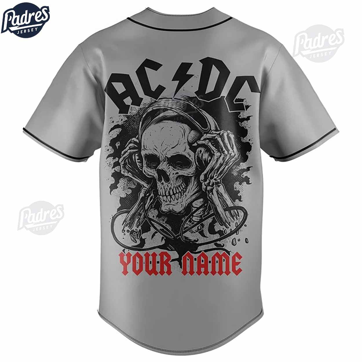 Custom ACDC Skull Baseball Jersey - Padres Jersey Oasis: Elevate Your Baseball Style Game